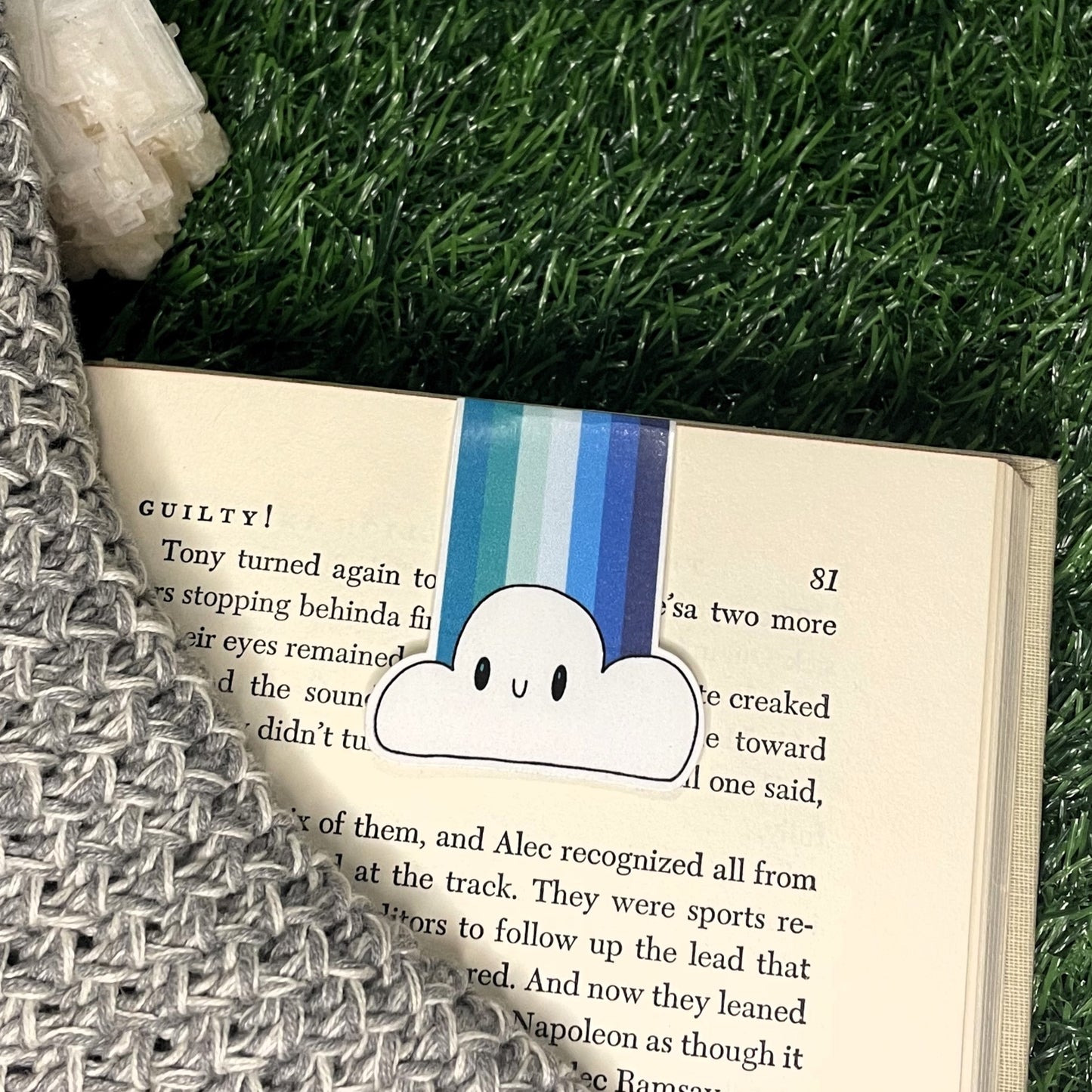 Magnetic Bookmark -Rainbow Cloud