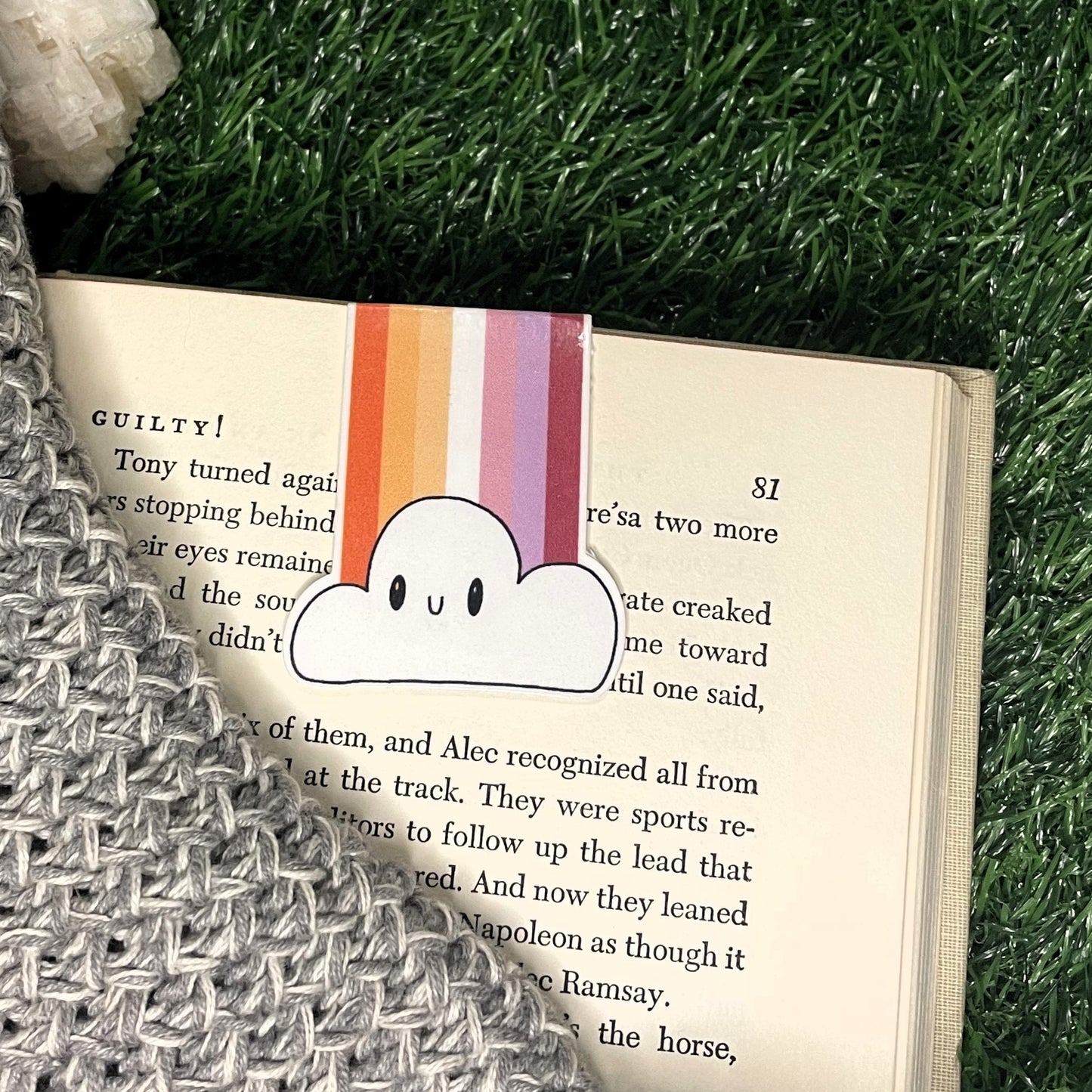 Magnetic Bookmark -Rainbow Cloud