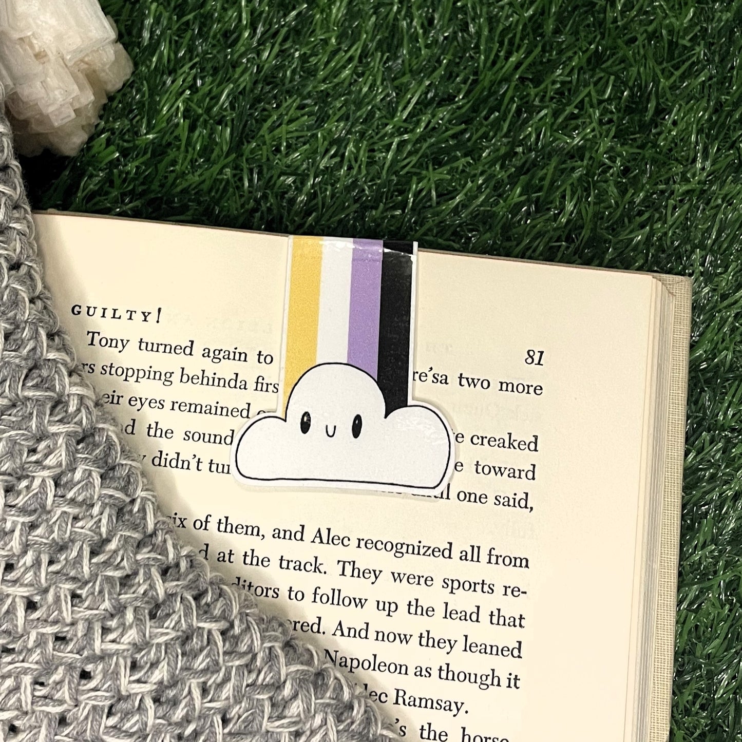 Magnetic Bookmark -Rainbow Cloud