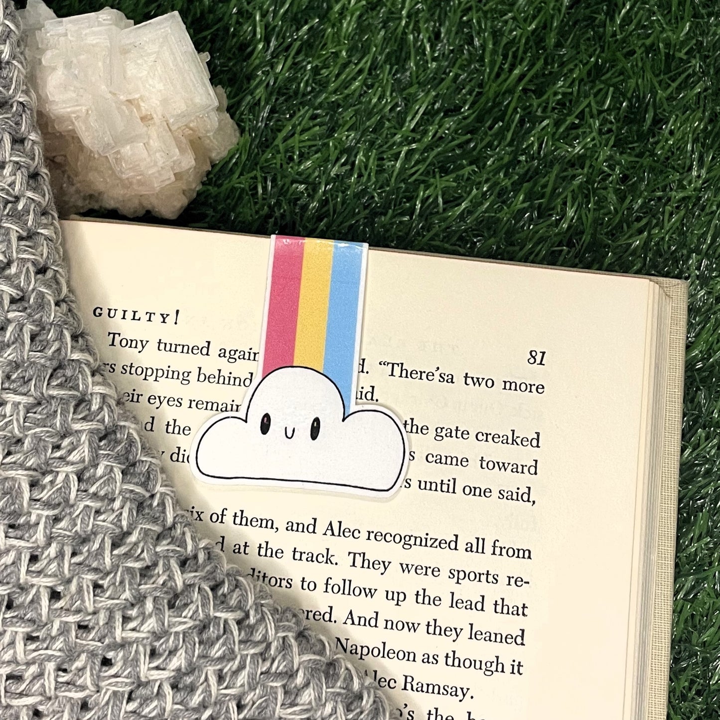Magnetic Bookmark -Rainbow Cloud