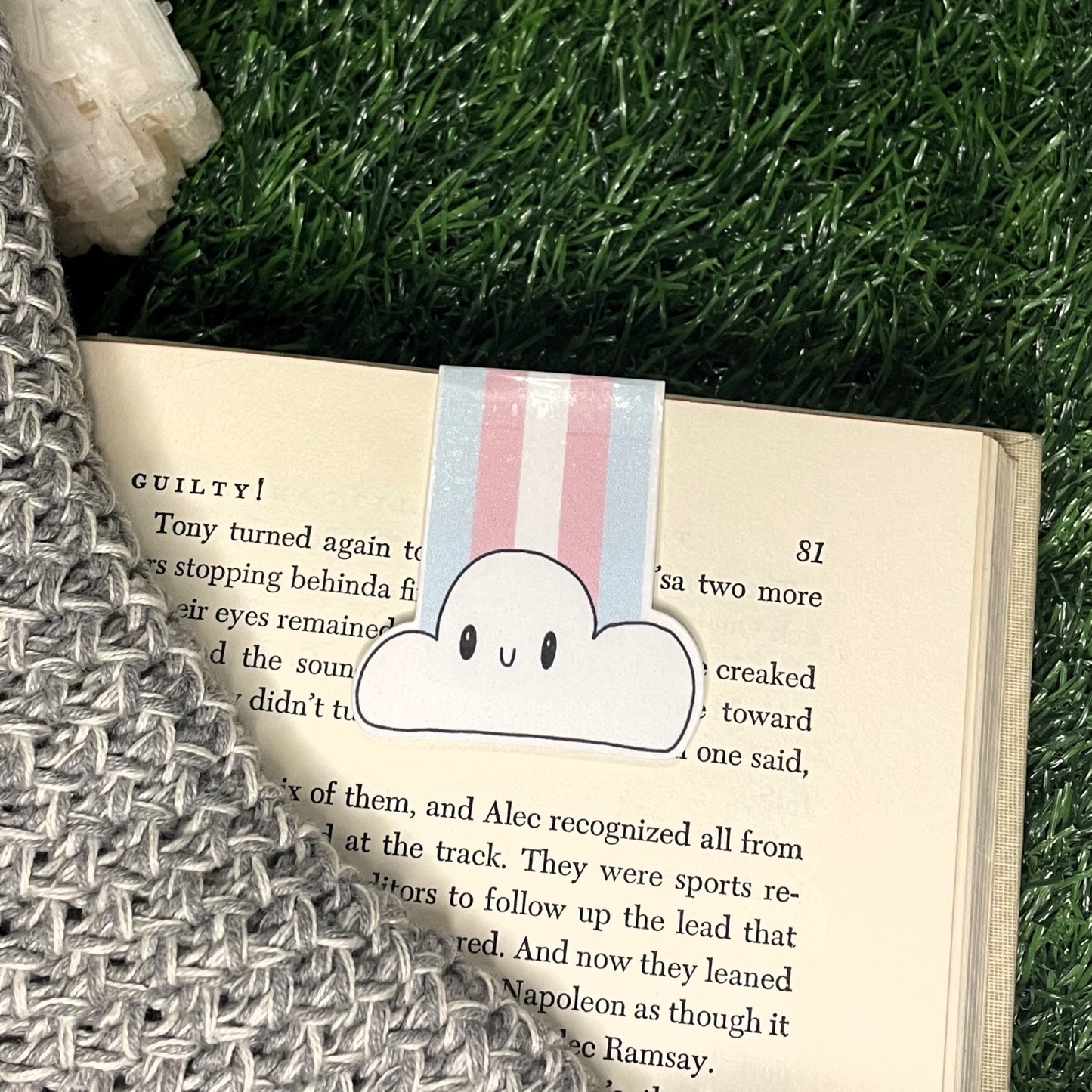 Magnetic Bookmark -Rainbow Cloud