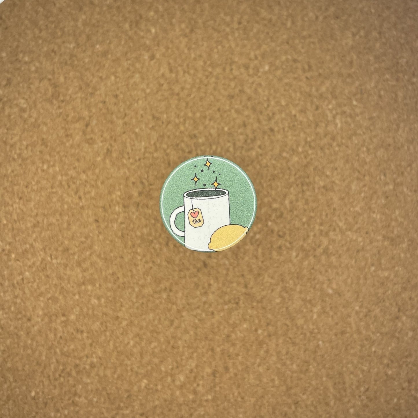 1" Pin Badge Green Tea
