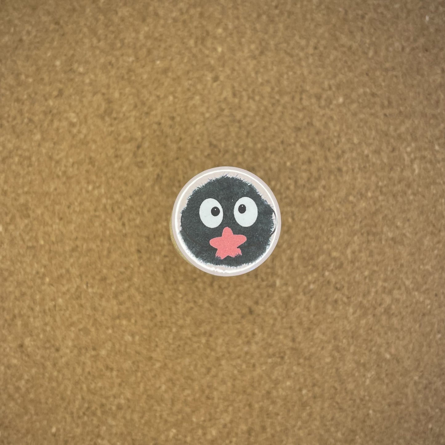 1" Pin Badge Pink Soot Spirte
