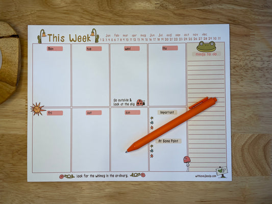 Requires Whimsy Weekly Undated Planner Pad