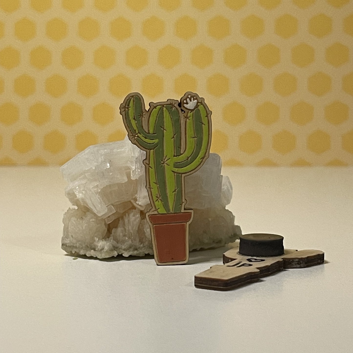Wooden Magnet - Stretch Cactus