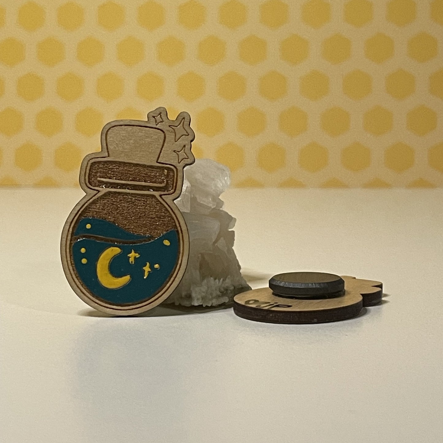 Wooden Magnet - Spell Jar
