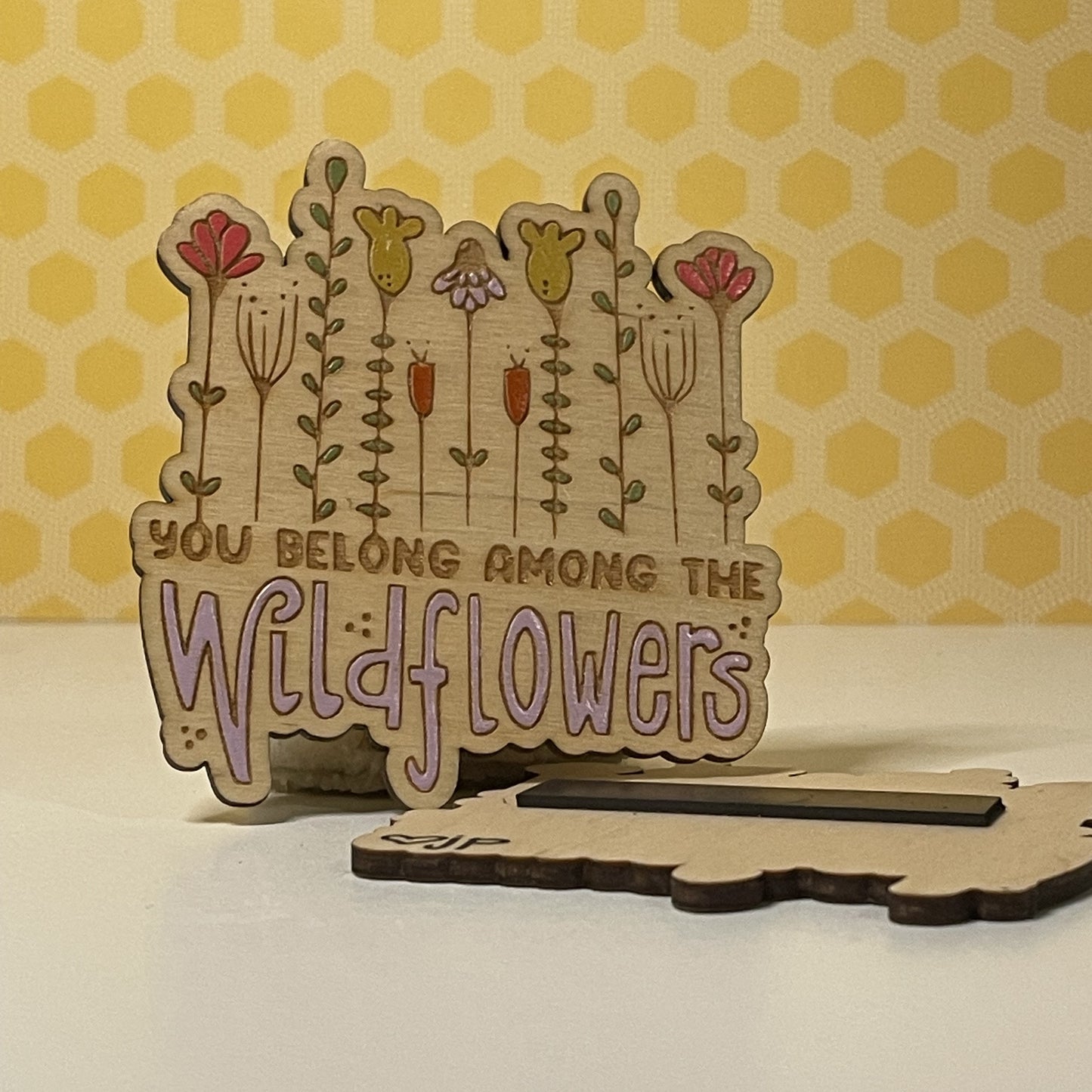 Wooden Magnet- Wildflowers