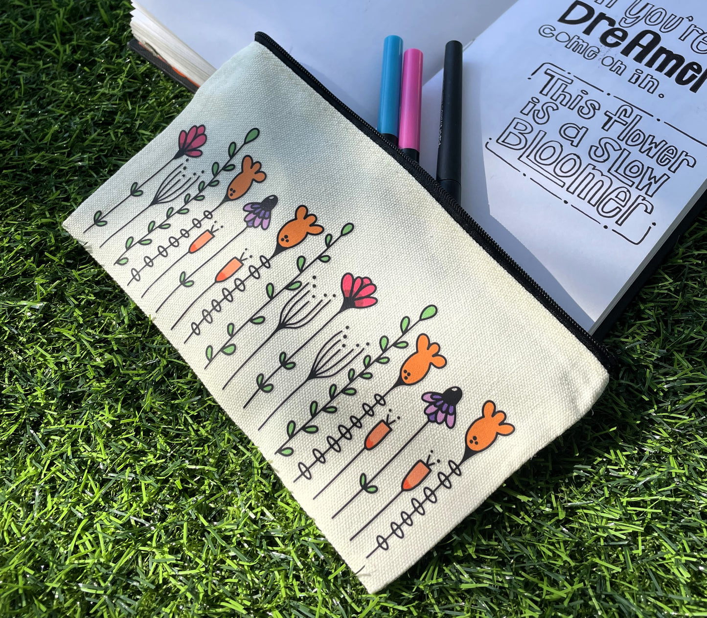 Canvas Wildflower Pouch