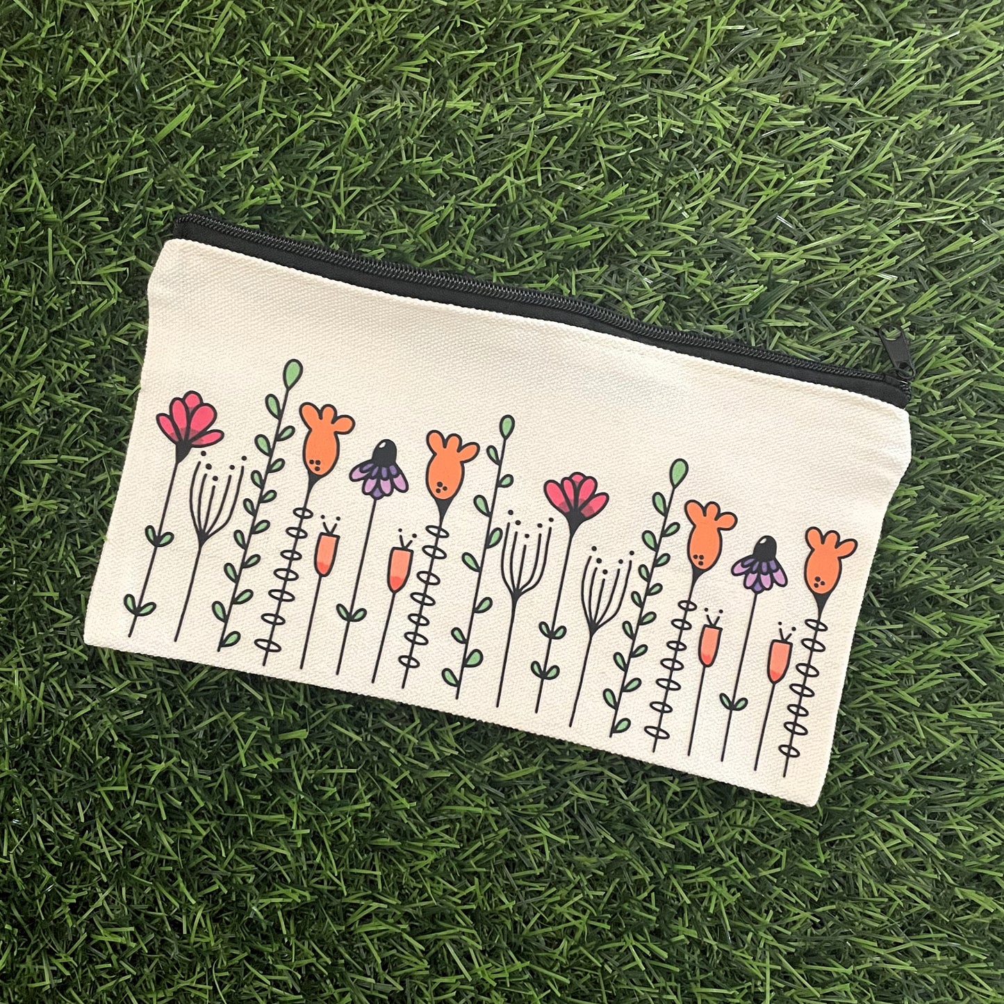 Canvas Wildflower Pouch