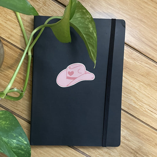 Vinyl Sticker Pink Hat