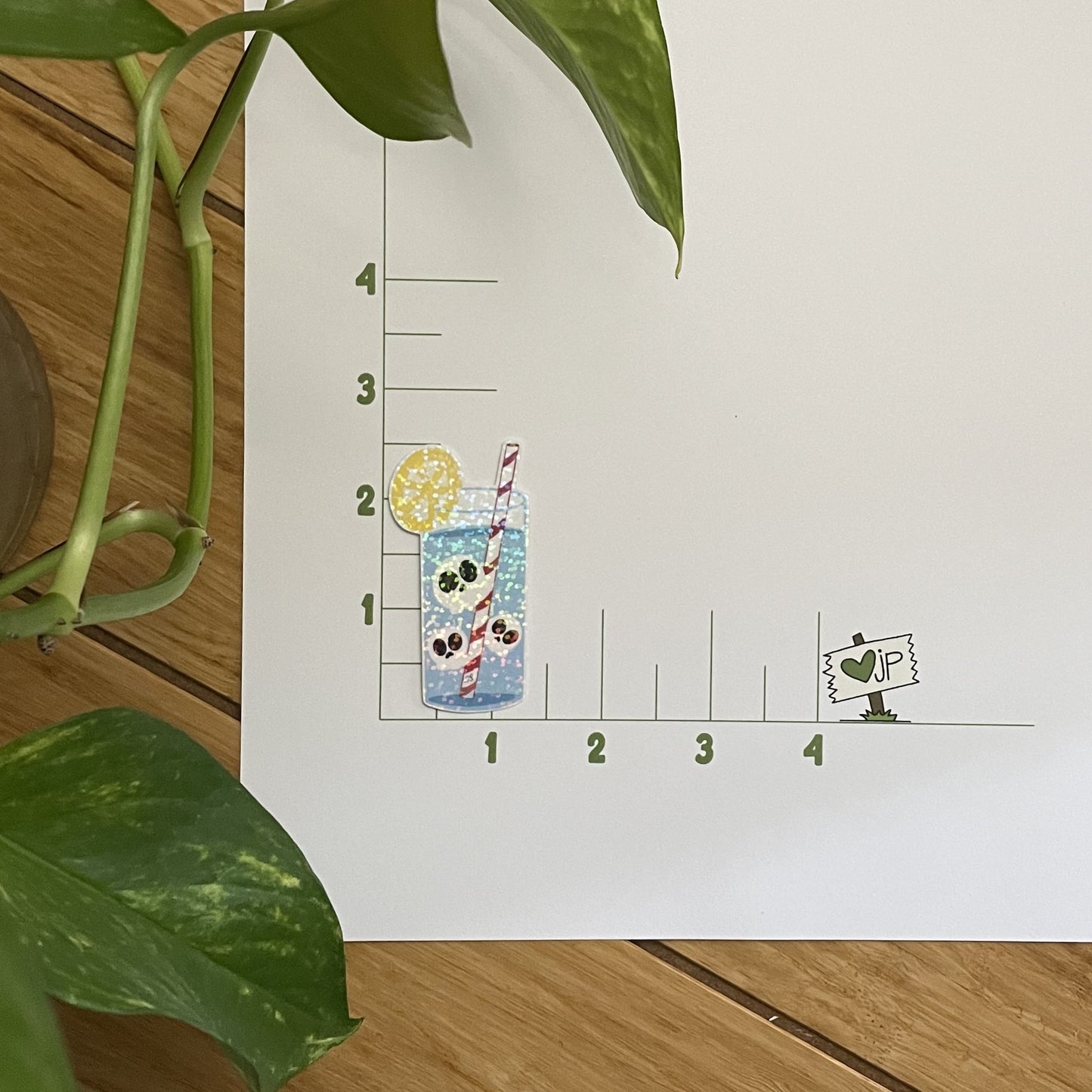 Vinyl Sticker Skull Iced Water