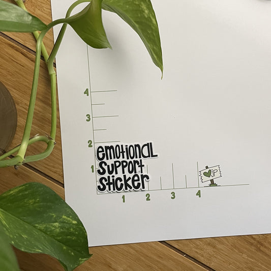 Vinyl Sticker Emotional Support Sticker