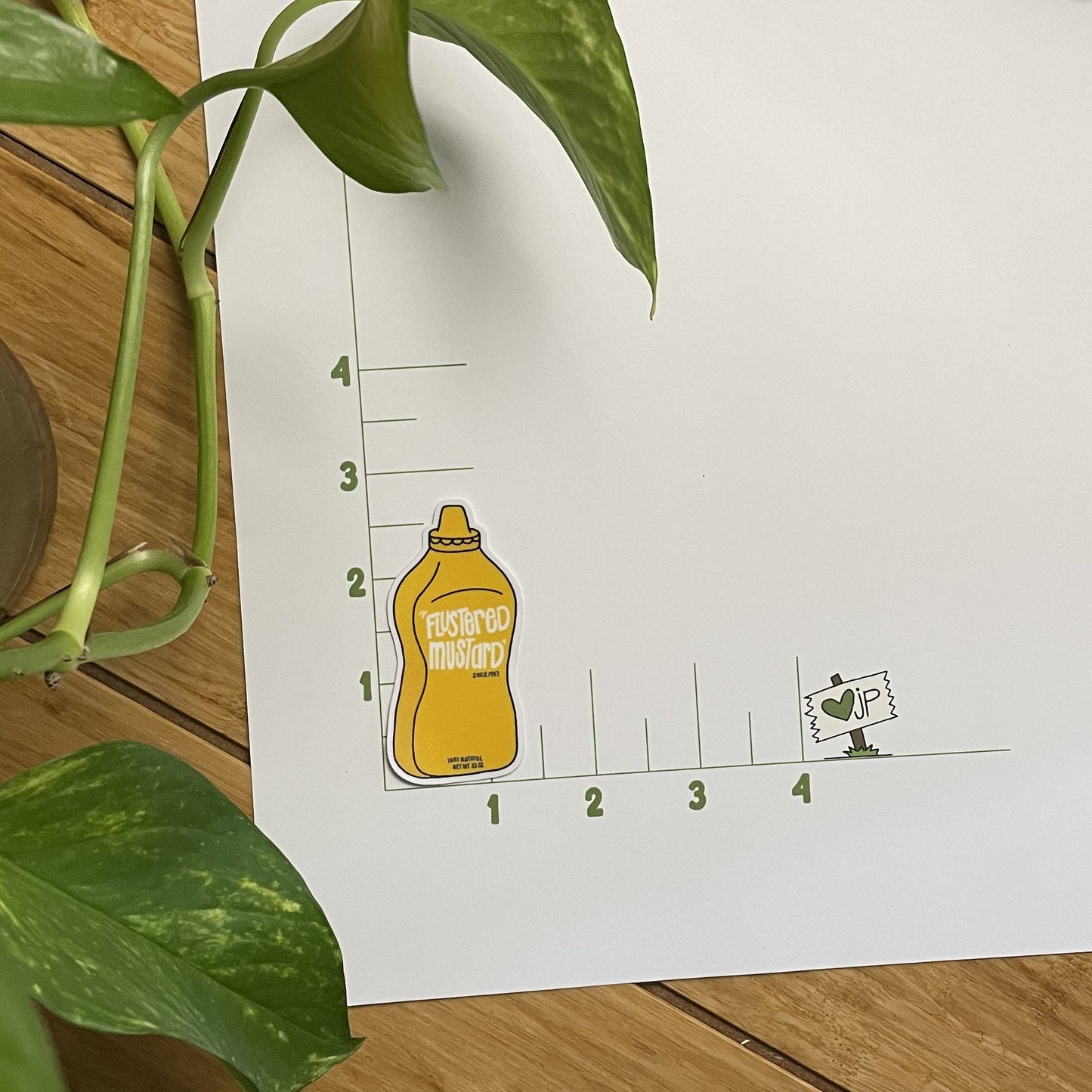 Vinyl Sticker- Fluster Mustard