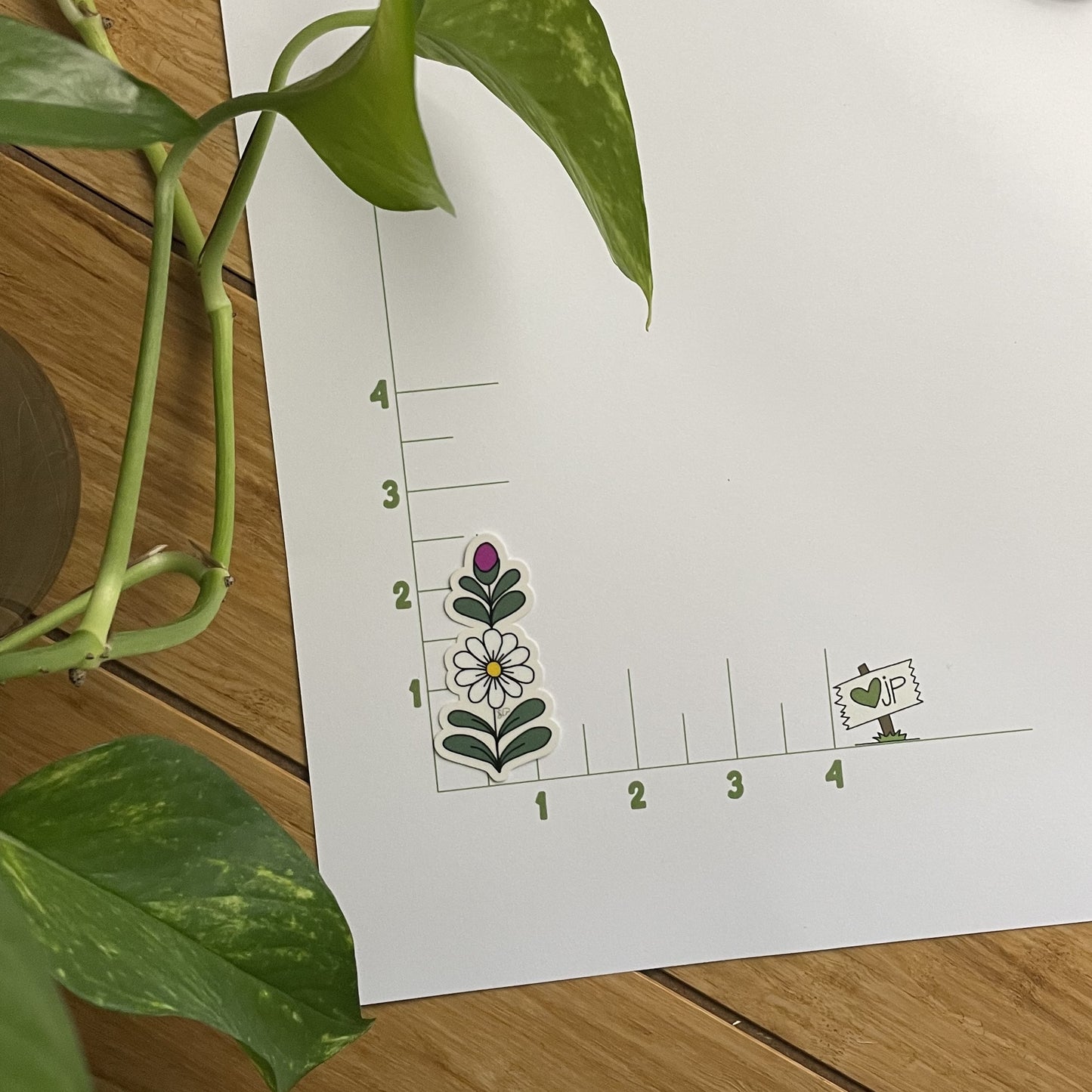 Vinyl Sticker-Scandinavian Flower