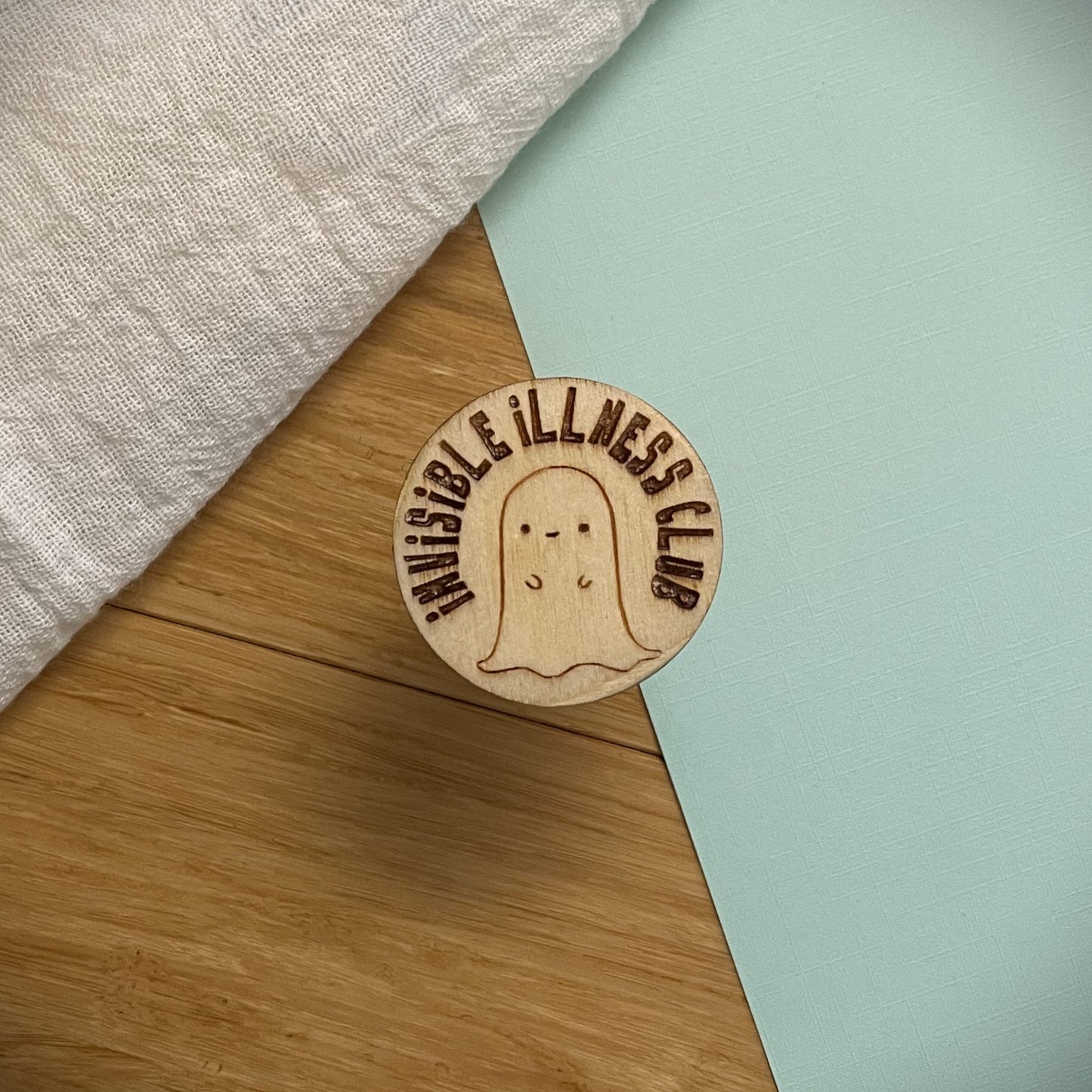 Wooden Pin -Invisible Illness Club