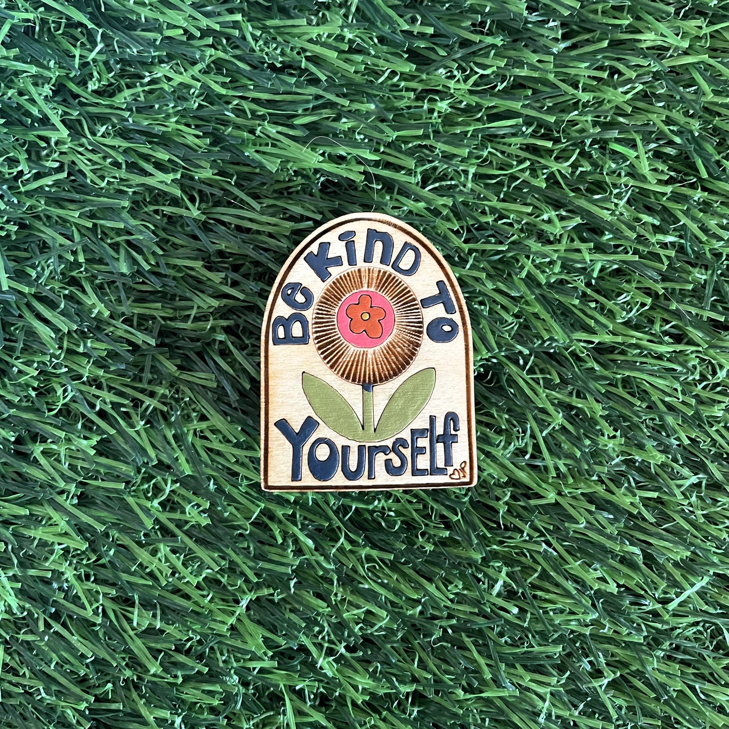 Be Kind Hand Painted Wooden Pin