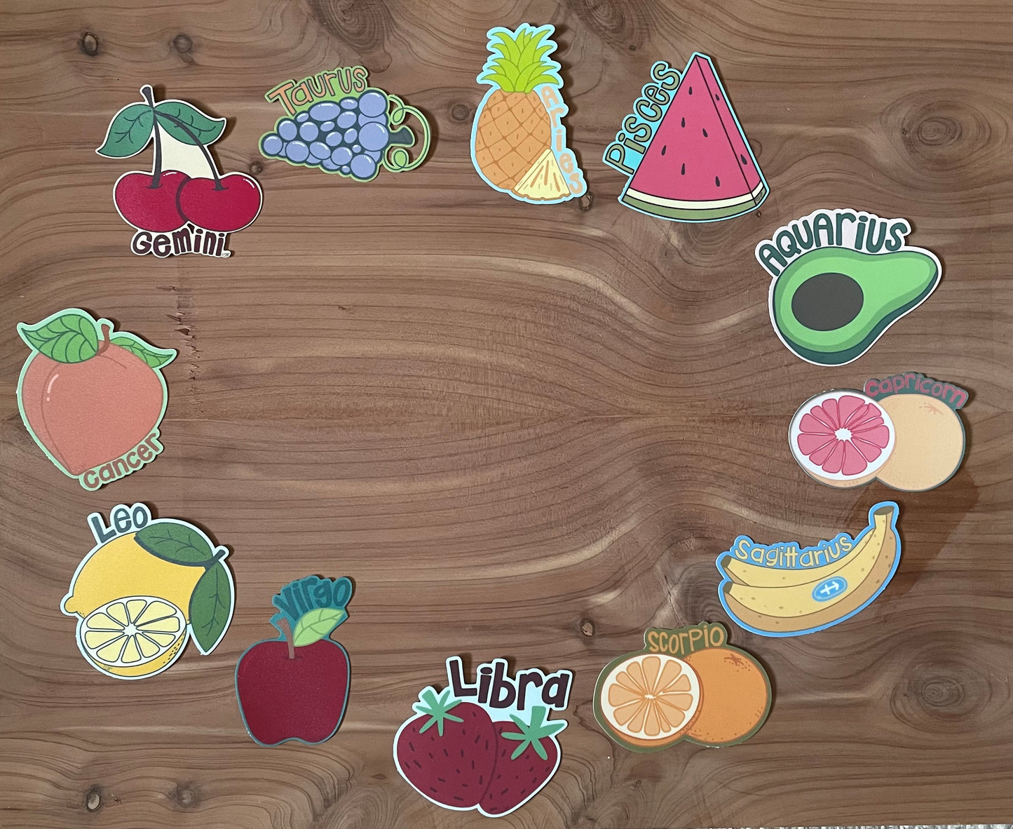 Vinyl Sticker Zodiac Fruit