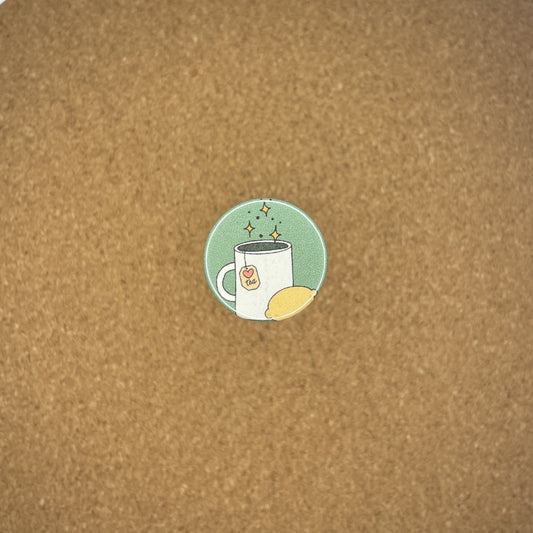 1" Pin Badge Green Tea