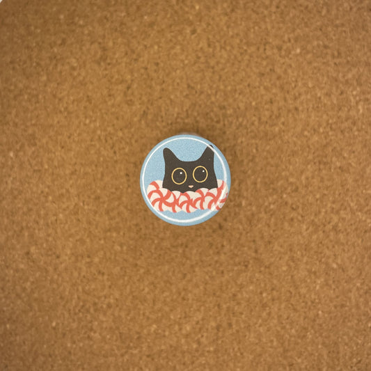 1" Pin Badge Kitty Mint