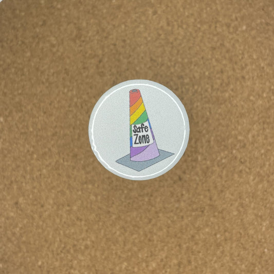 1.25 inch Pin Badge Safe Zone