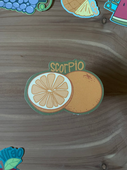 Vinyl Sticker Zodiac  Fruit
