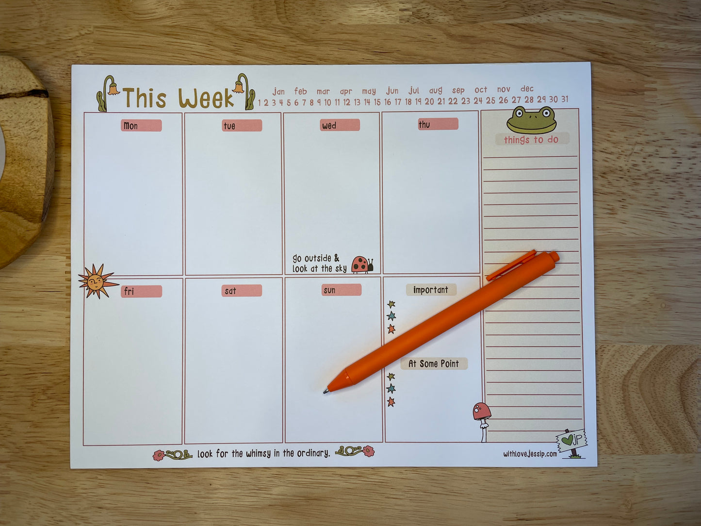 Requires Whimsy Weekly Undated Planner Pad