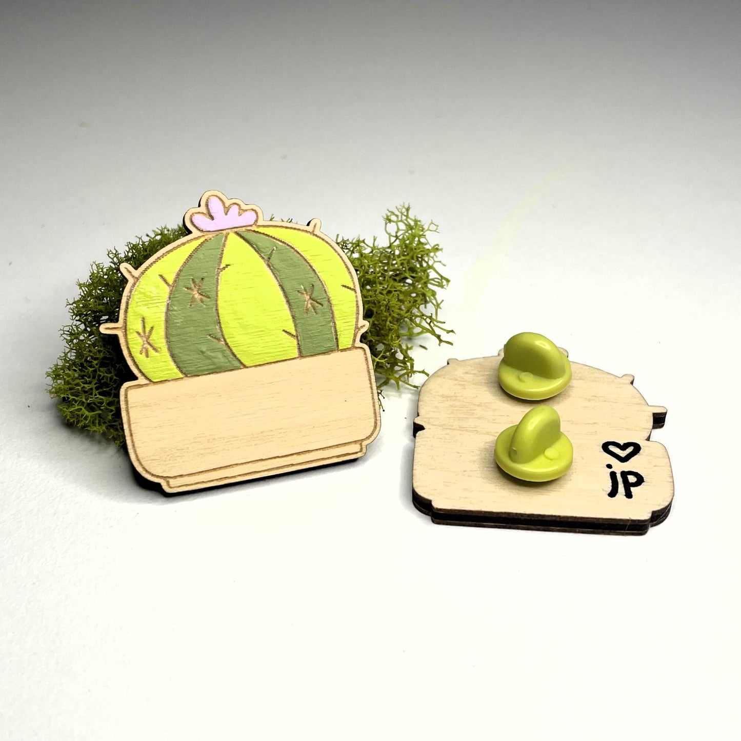 Wooden Pin - Stumpy The Cactus