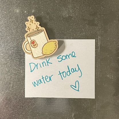 Wooden Magnet - Tea Heals