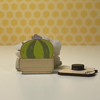 Wooden Magnet - Stumpy The Cactus