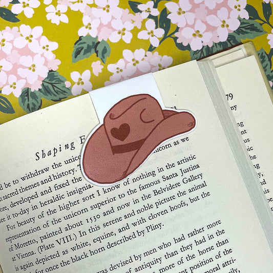 Pink Cowboy Hat Bookmark Clip