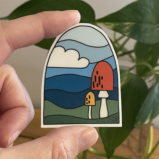 Vinyl Sticker Mushie Hill