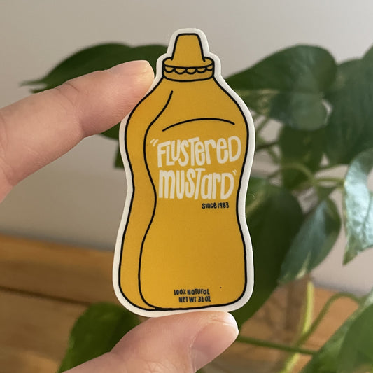 Vinyl Sticker- Fluster Mustard