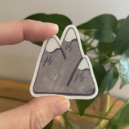 Vinyl Sticker Crayon Mountain