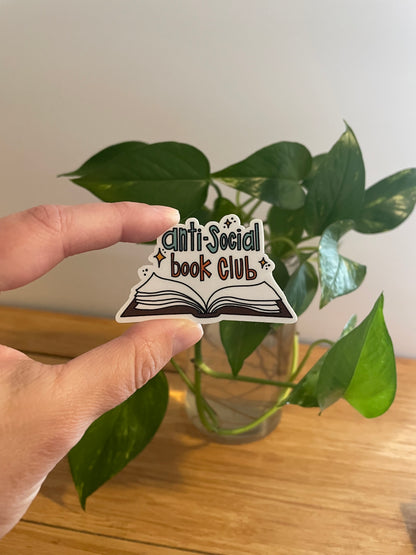 Vinyl Sticker-Anti-Social Book Club