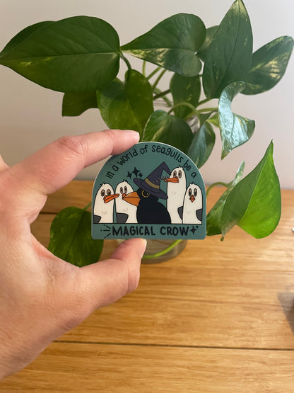 Vinyl Sticker Magical Crow