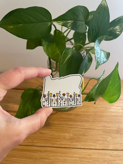 Vinyl Sticker-Oregon Wildflowers