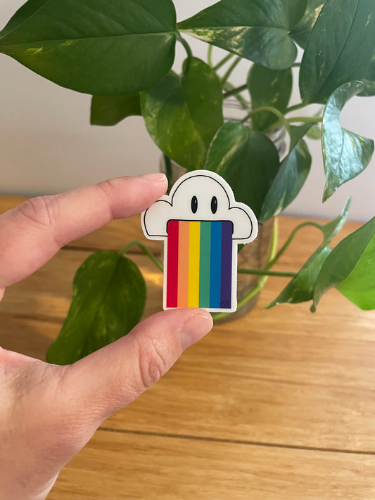 Vinyl Sticker-Cloud & Rainbow