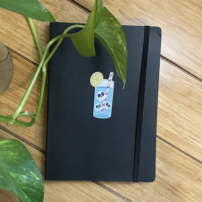 Vinyl Sticker Skull Iced Water