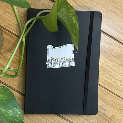 Vinyl Sticker-Oregon Wildflowers