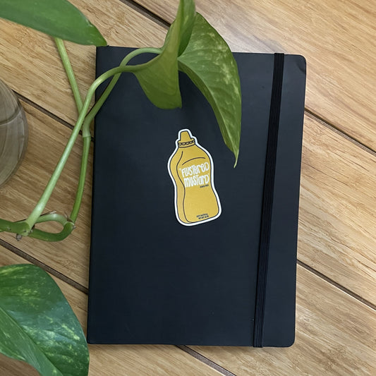 Vinyl Sticker- Fluster Mustard