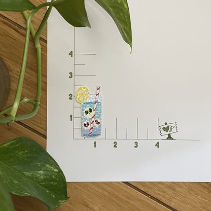 Vinyl Sticker Skull Iced Water