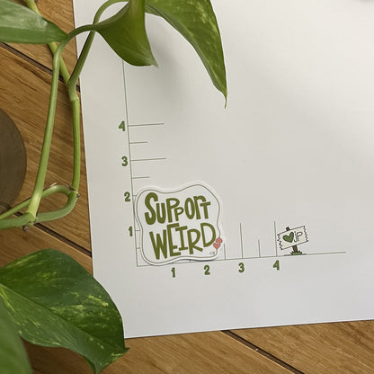 Vinyl Sticker-Support Weird