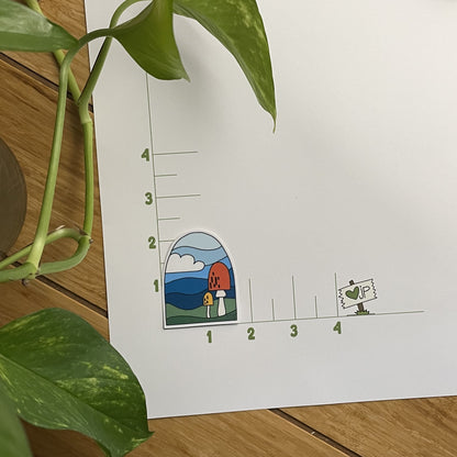 Vinyl Sticker Mushie Hill