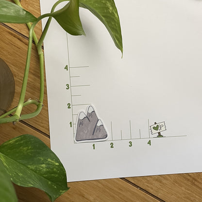 Vinyl Sticker Crayon Mountain