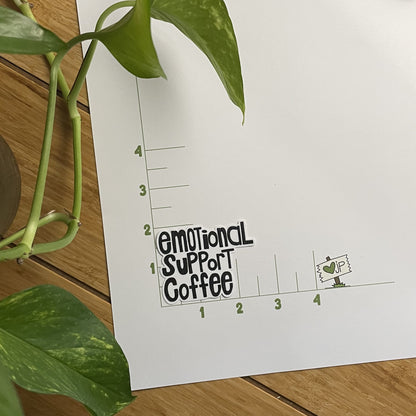 Vinyl Sticker-Emotional Support Coffee