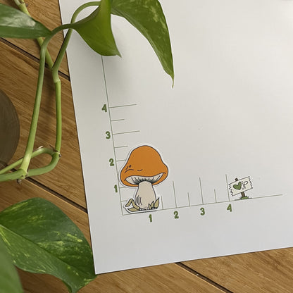 Vinyl Sticker Yellow Mushroom