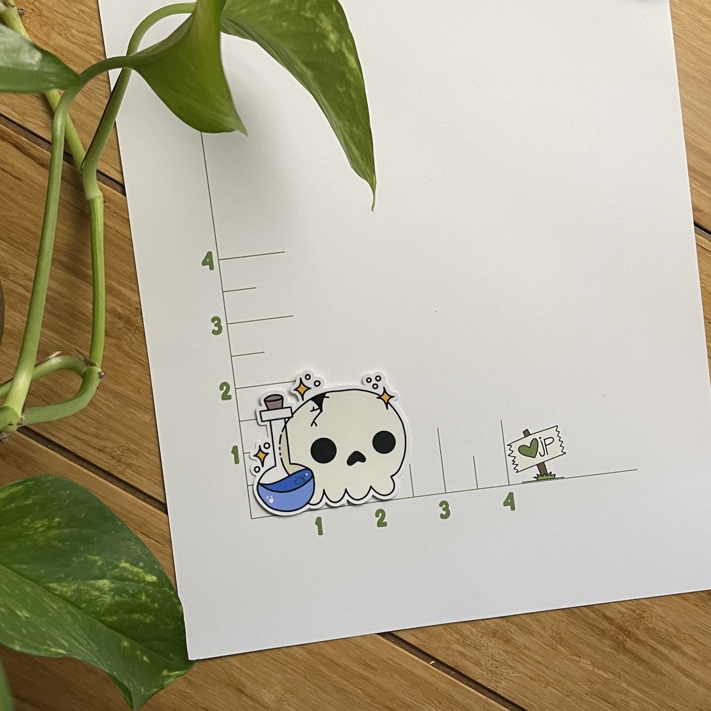 Vinyl Sticker-Skull & Bottle
