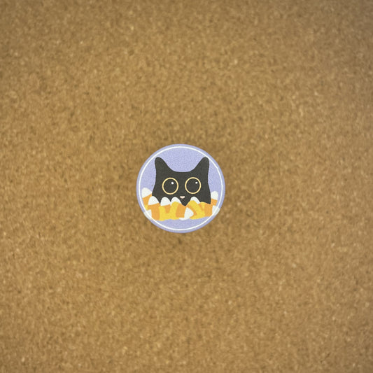 1" Pin Badge Kitty Corn