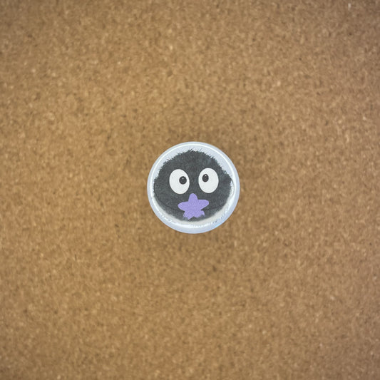 1" Pin Badge Purple Soot Sprite