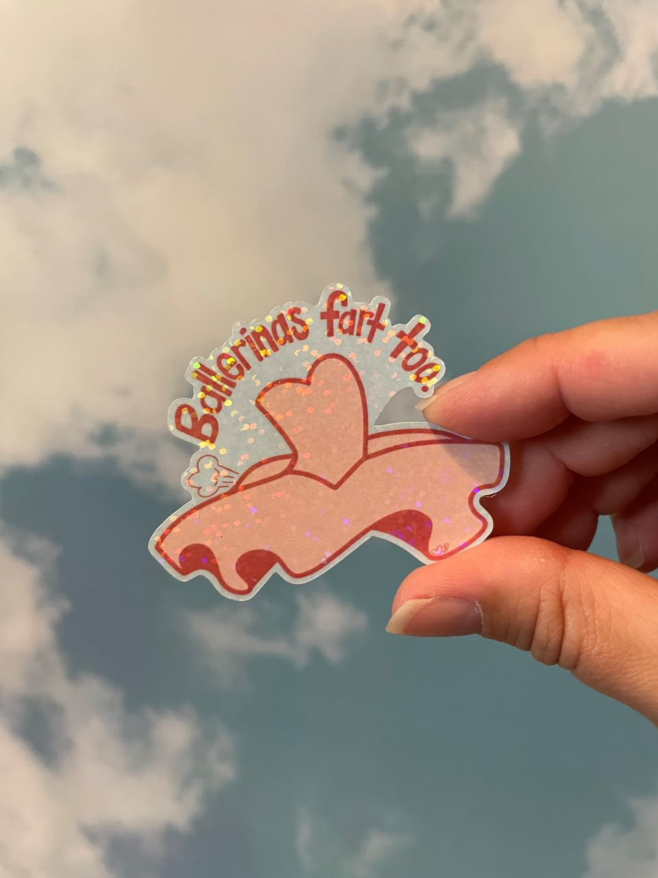 Vinyl Sticker Ballerinas Fart Too